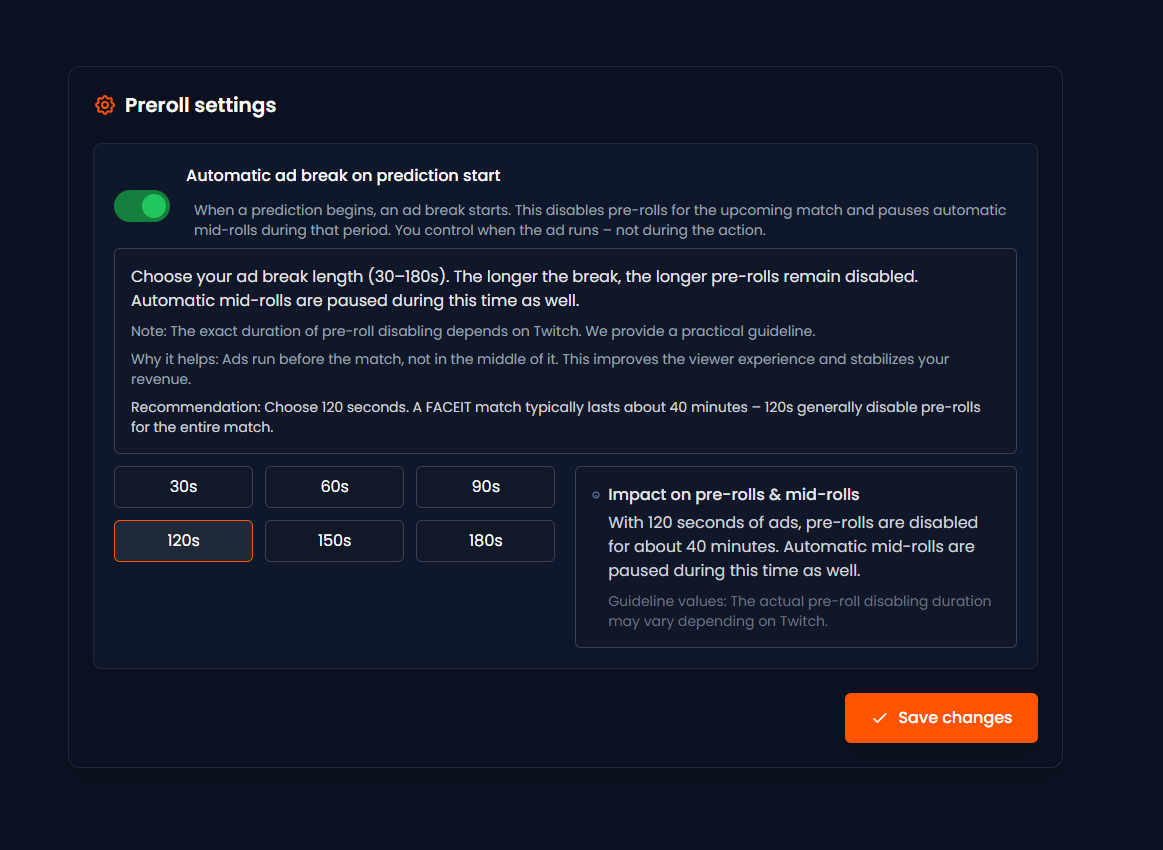 Smart Ads - Automatic Twitch adverts at the right time