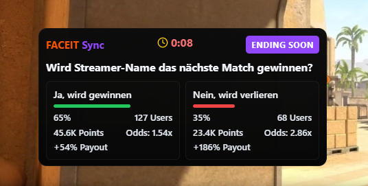 FACEIT Overlay: Live Stats & Automatic Twitch Predictions – Preview 2